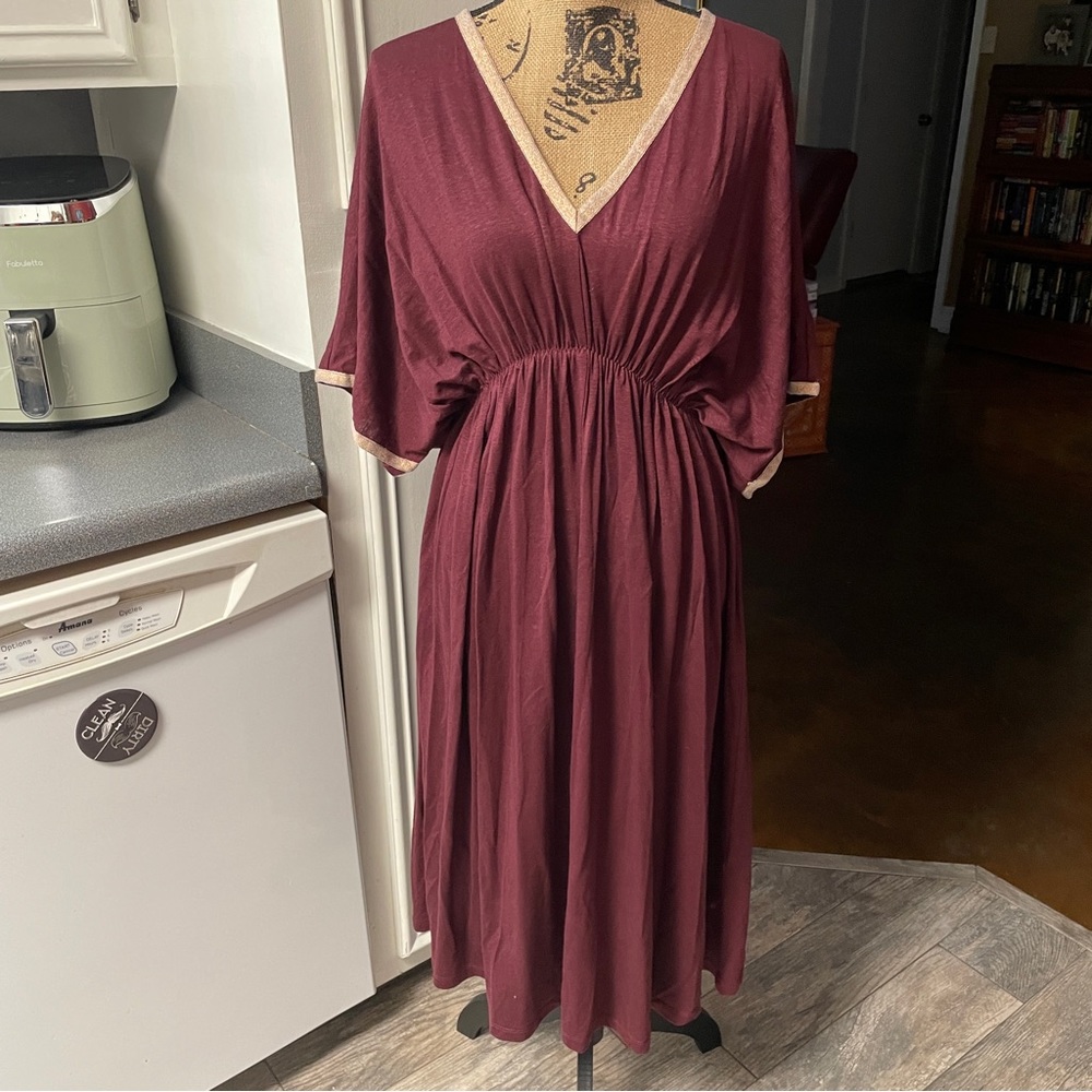 MaxMara Burgundy Dress—Medium
